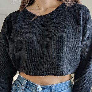 American Apparel onesize cropped black sweater